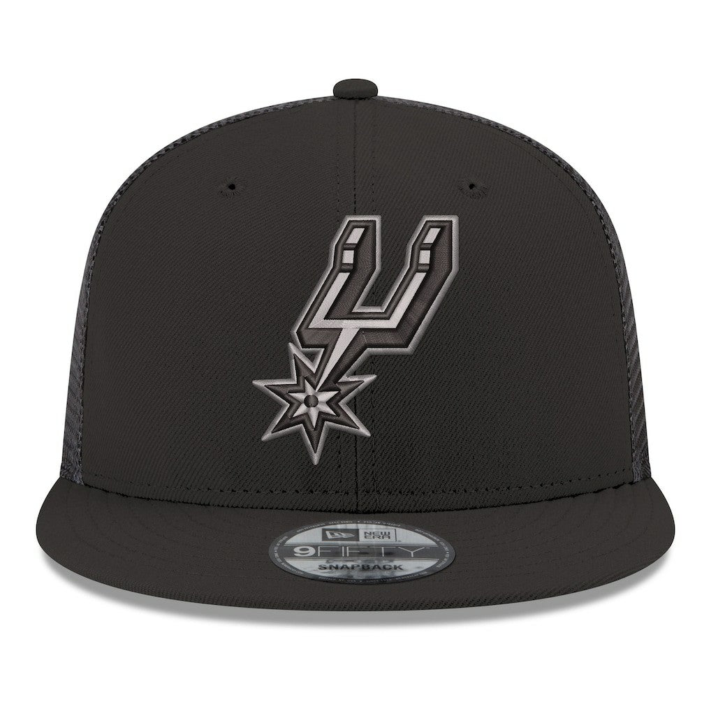 San Antonio Spurs Core Logo Meshback 9FIFTY Snapback Hat Black