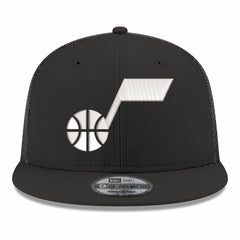 Utah Jazz Core Logo Meshback 9FIFTY Snapback Hat Black
