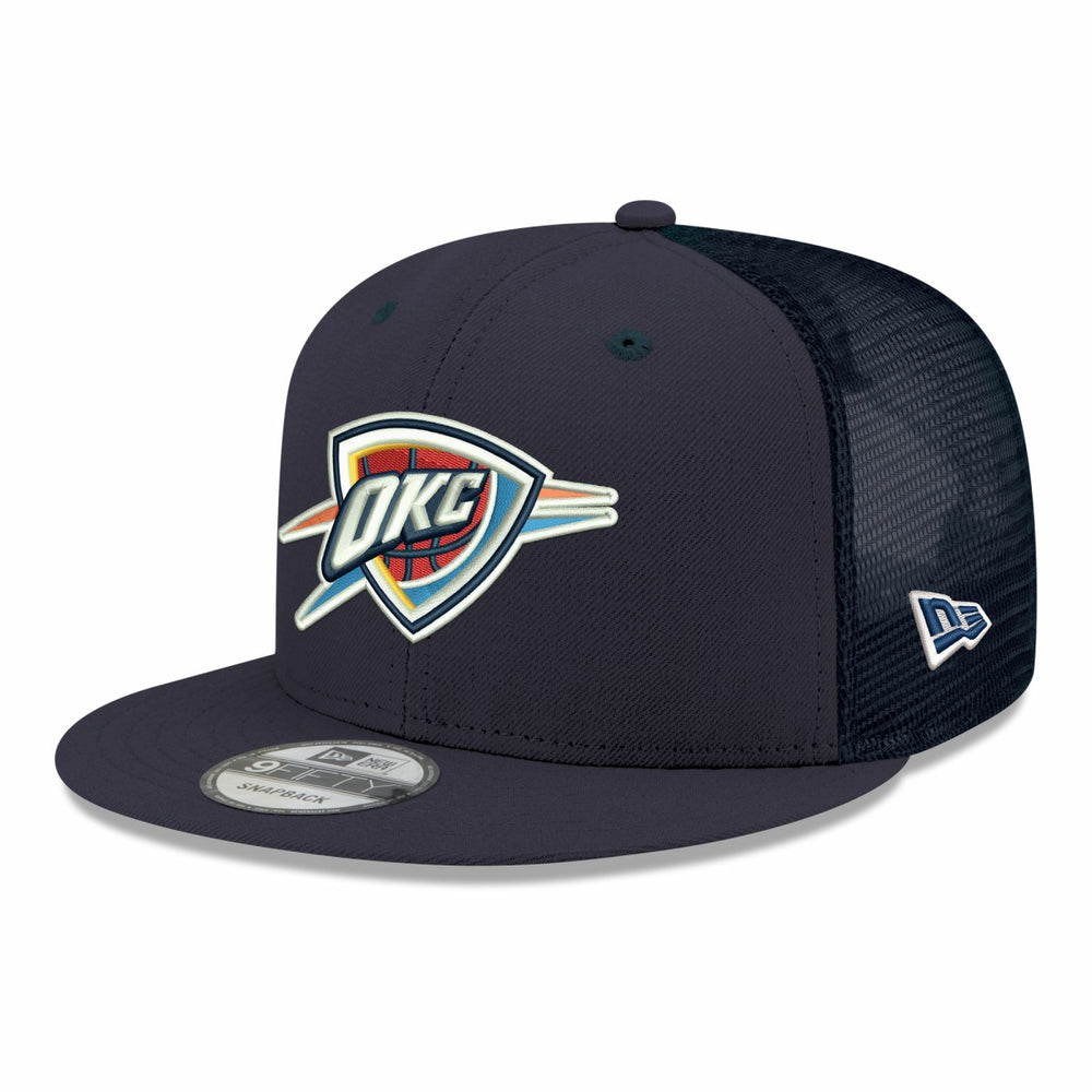 Oklahoma City Thunder Core Logo Meshback 9FIFTY Snapback Hat Navy