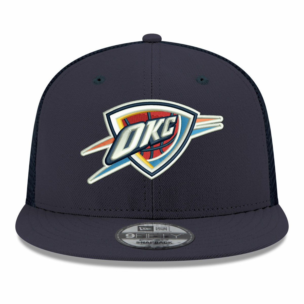 Oklahoma City Thunder Core Logo Meshback 9FIFTY Snapback Hat Navy