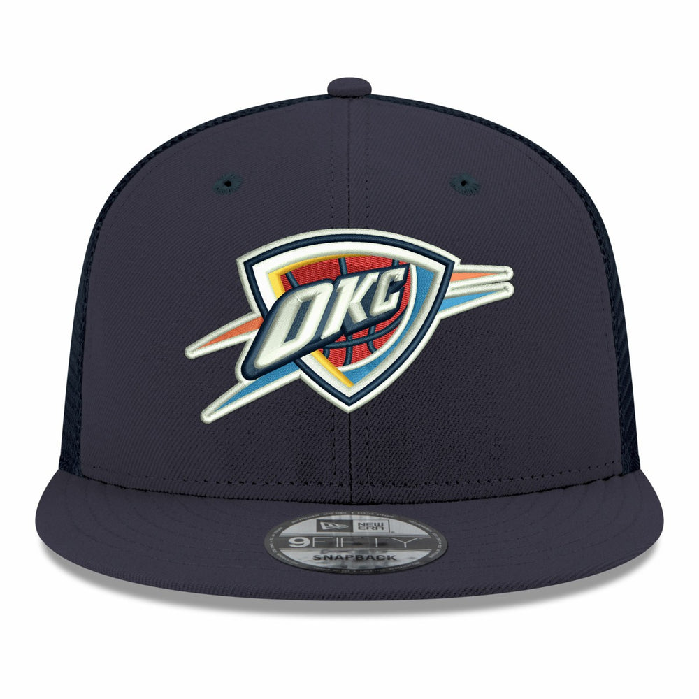Oklahoma City Thunder Core Logo Meshback 9FIFTY Snapback Hat Navy