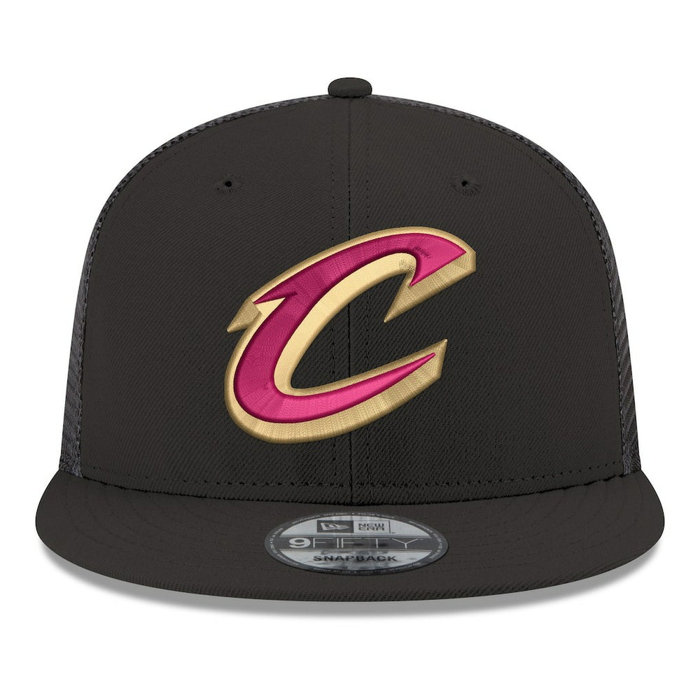 Cleveland Cavaliers Core Logo Meshback 9FIFTY Snapback Hat Black