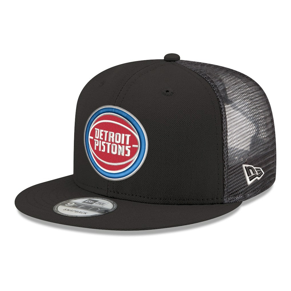 Detroit Pistons Core Logo Meshback 9FIFTY Snapback Hat Black