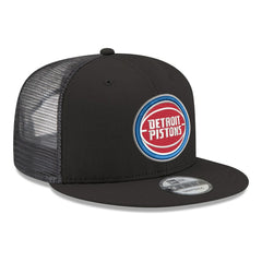 Detroit Pistons Core Logo Meshback 9FIFTY Snapback Hat Black