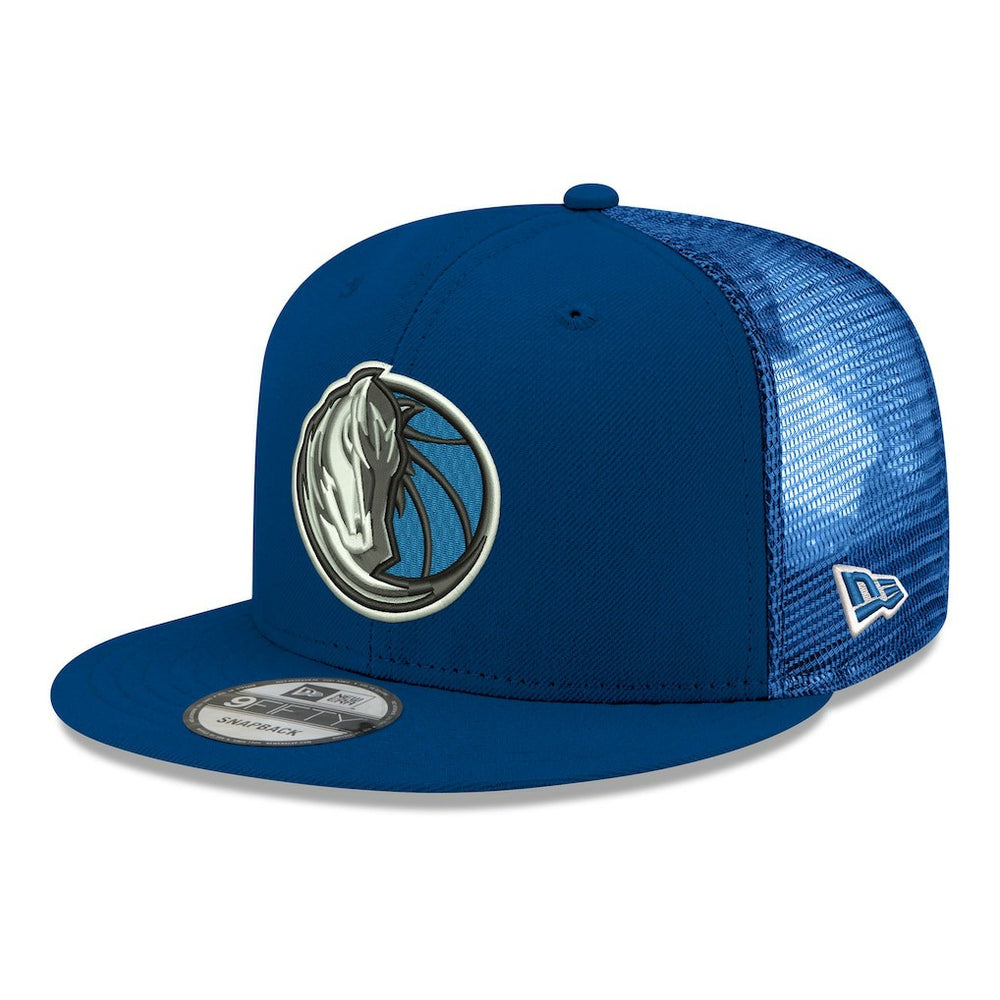 Dallas Mavericks Core Logo Meshback 9FIFTY Snapback Hat Navy