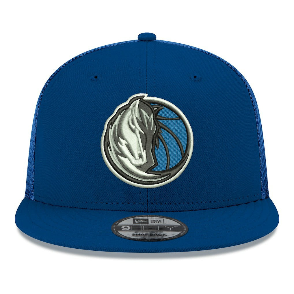 Dallas Mavericks Core Logo Meshback 9FIFTY Snapback Hat Navy