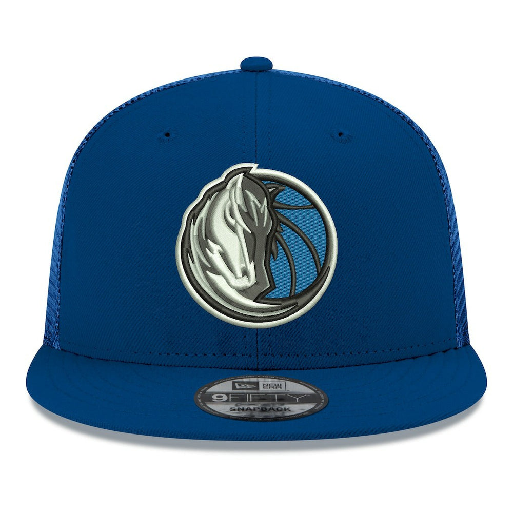 Dallas Mavericks Core Logo Meshback 9FIFTY Snapback Hat Navy