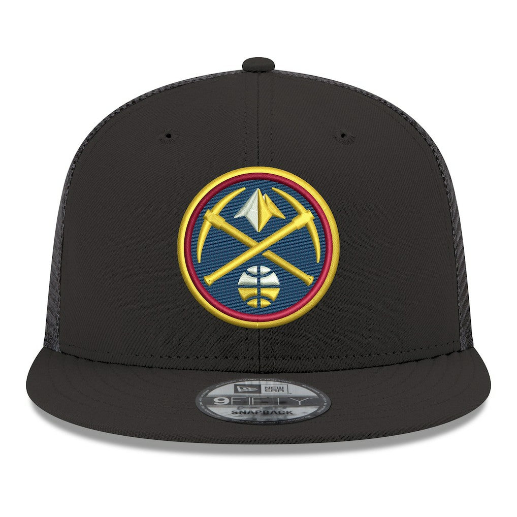 Denver Nuggets Core Logo Meshback 9FIFTY Snapback Hat Black