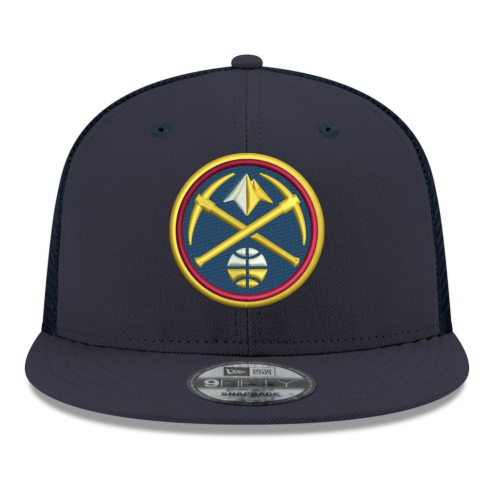 Denver Nuggets Core Logo Meshback 9FIFTY Snapback Hat Navy