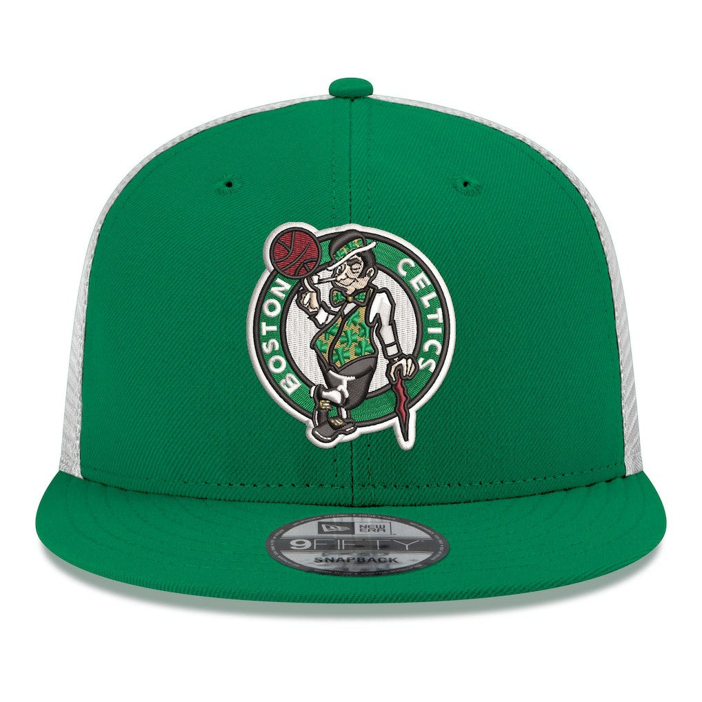 Boston Celtics Core Logo Meshback 9FIFTY Snapback Hat Kelly Green