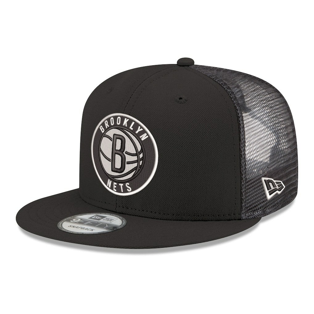 Brooklyn Nets Core Logo Meshback 9FIFTY Snapback Hat Black