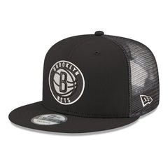 Brooklyn Nets Core Logo Meshback 9FIFTY Snapback Hat Black