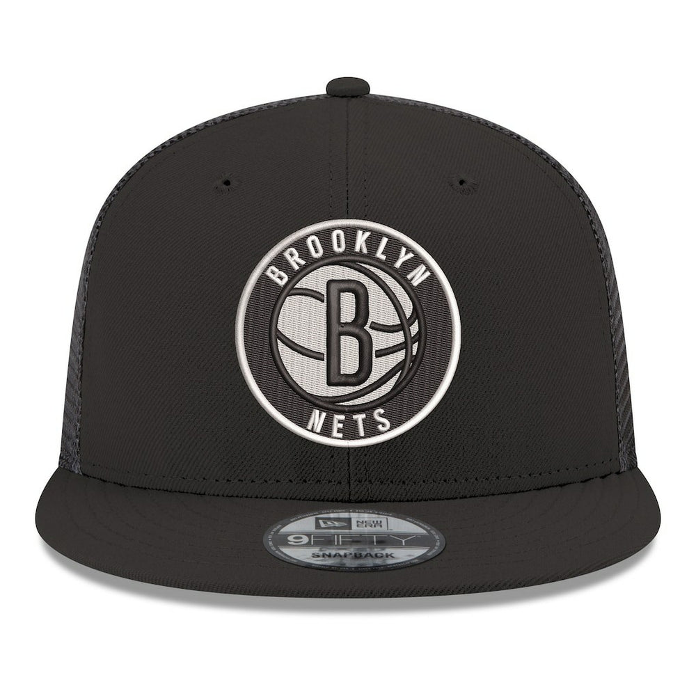 Brooklyn Nets Core Logo Meshback 9FIFTY Snapback Hat Black