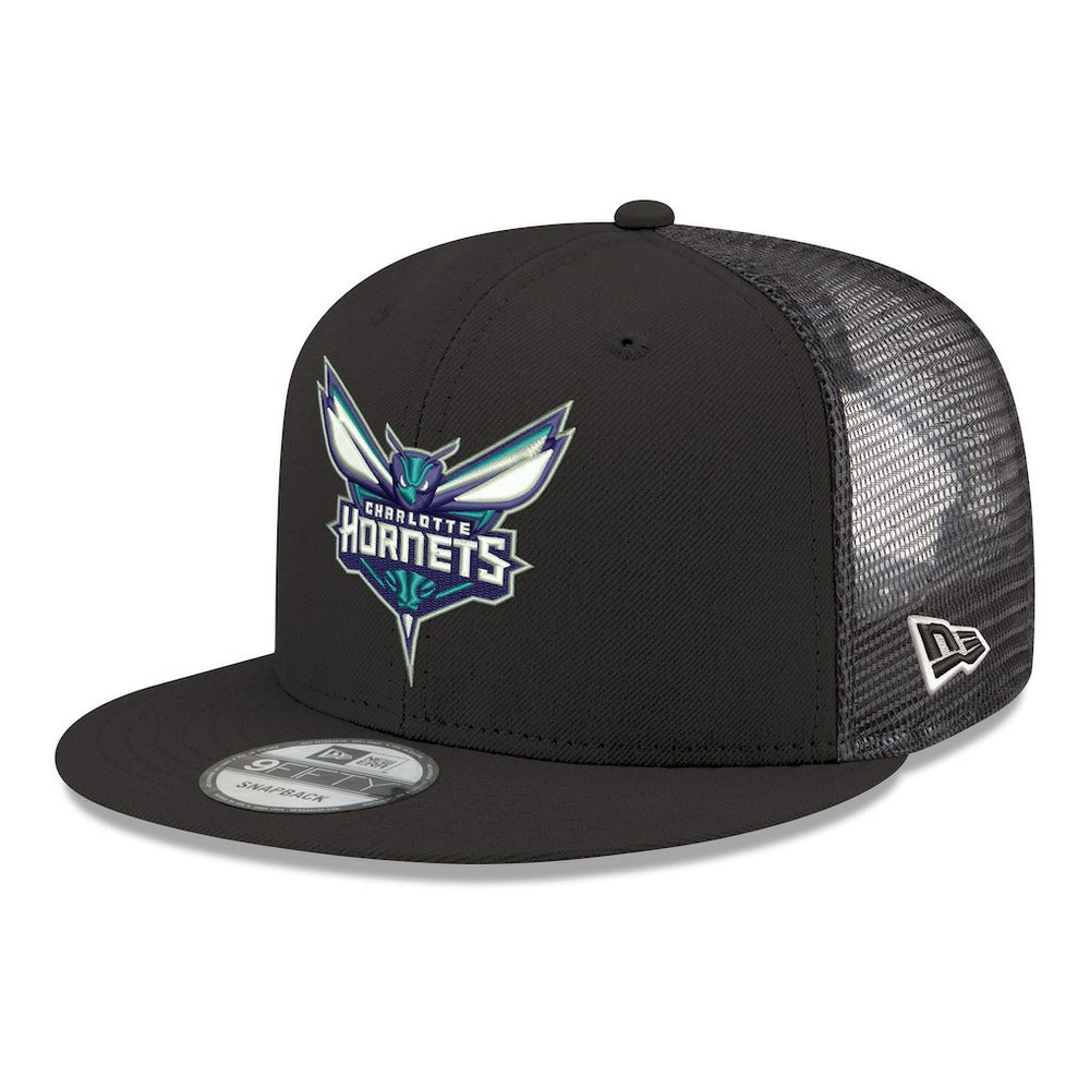 Charlotte Hornets Core Logo Meshback 9FIFTY Snapback Hat Black