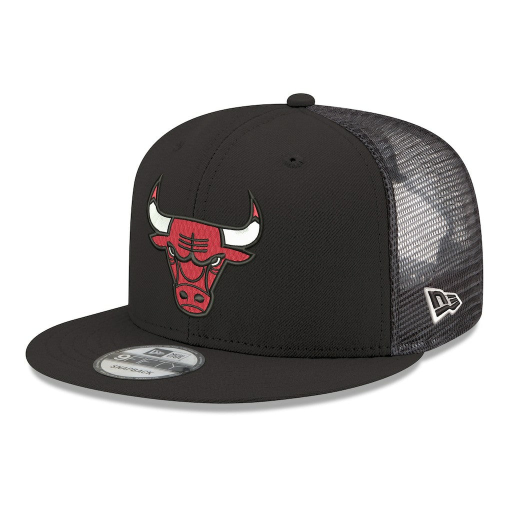 Chicago Bulls Core Logo Meshback 9FIFTY Snapback Hat Black