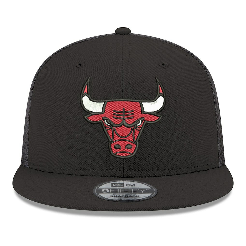 Chicago Bulls Core Logo Meshback 9FIFTY Snapback Hat Black