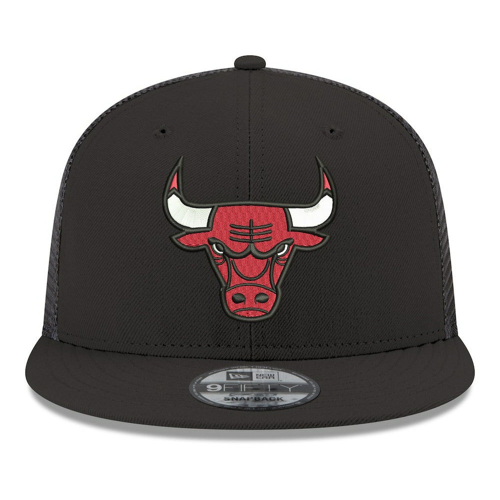 Chicago Bulls Core Logo Meshback 9FIFTY Snapback Hat Black