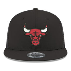 Chicago Bulls Core Logo Meshback 9FIFTY Snapback Hat Black