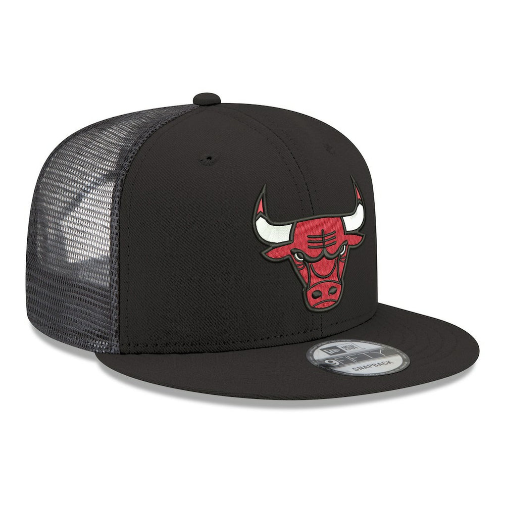 Chicago Bulls Core Logo Meshback 9FIFTY Snapback Hat Black