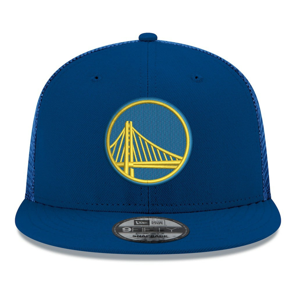 Golden State Warriors Core Logo Meshback 9FIFTY Snapback Hat Royal