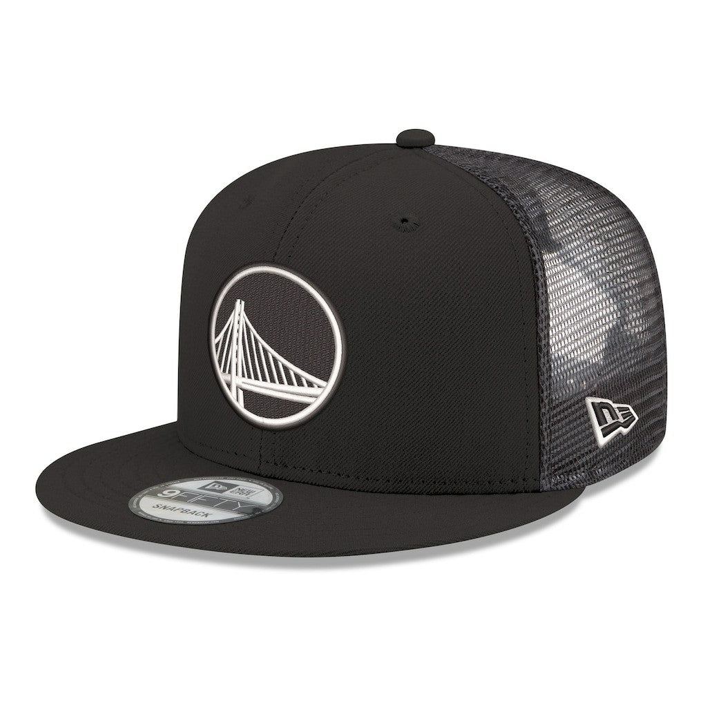 Golden State Warriors Core Logo Meshback 9FIFTY Snapback Hat Black