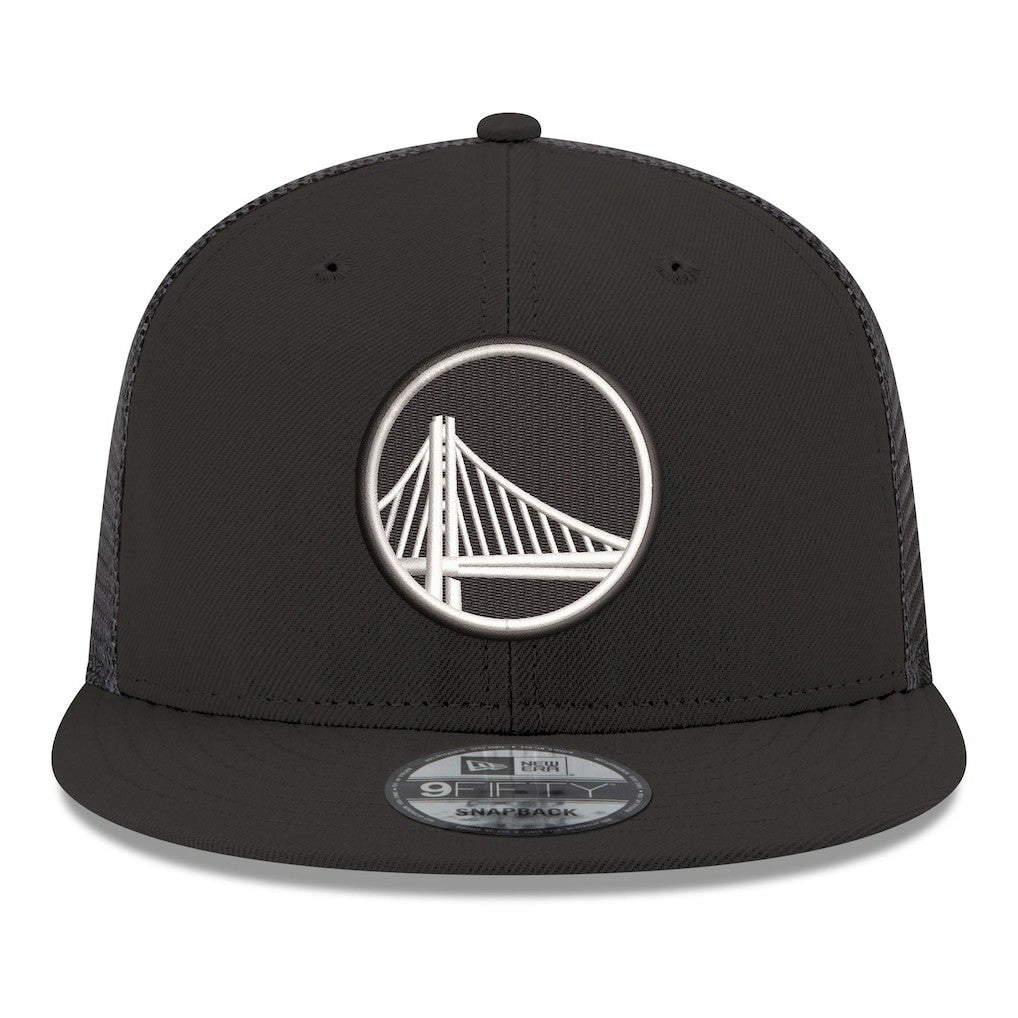 Golden State Warriors Core Logo Meshback 9FIFTY Snapback Hat Black