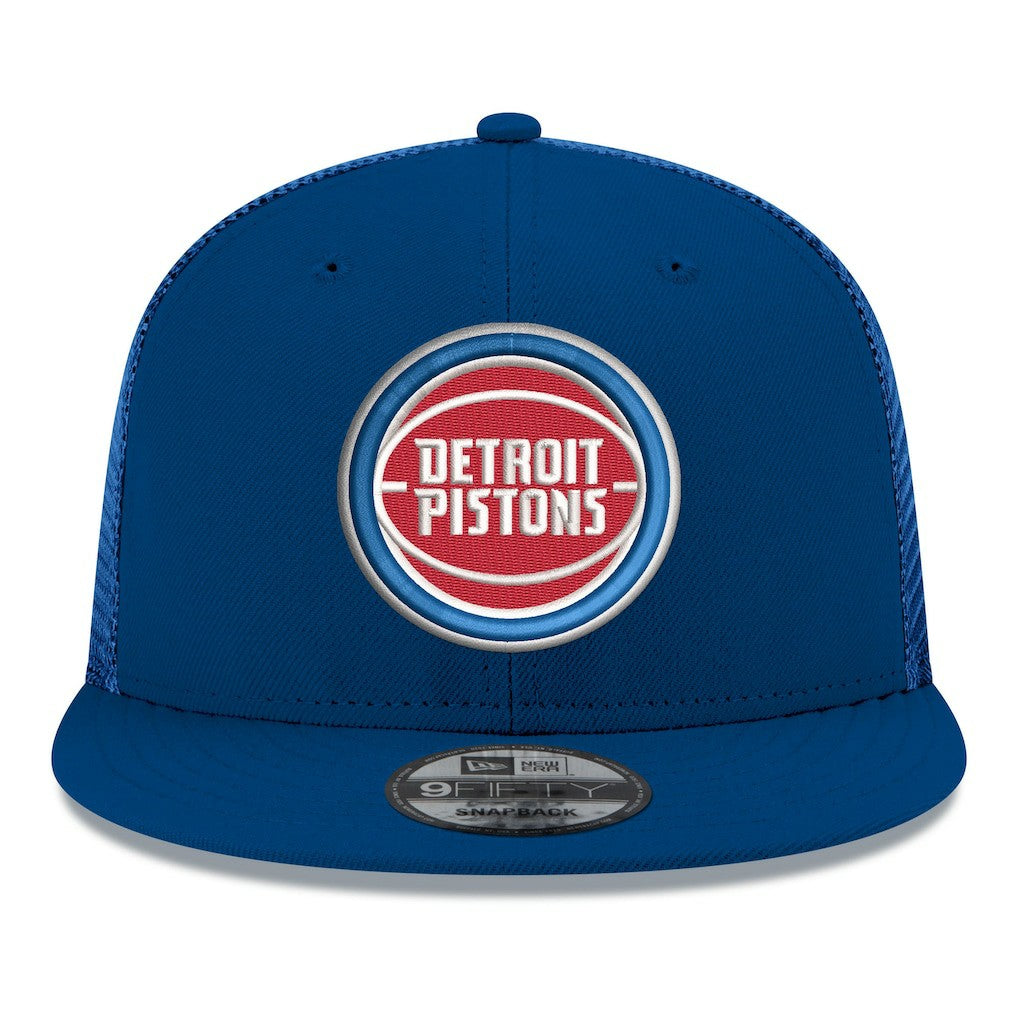 Detroit Pistons Core Logo Meshback 9FIFTY Snapback Hat Blue