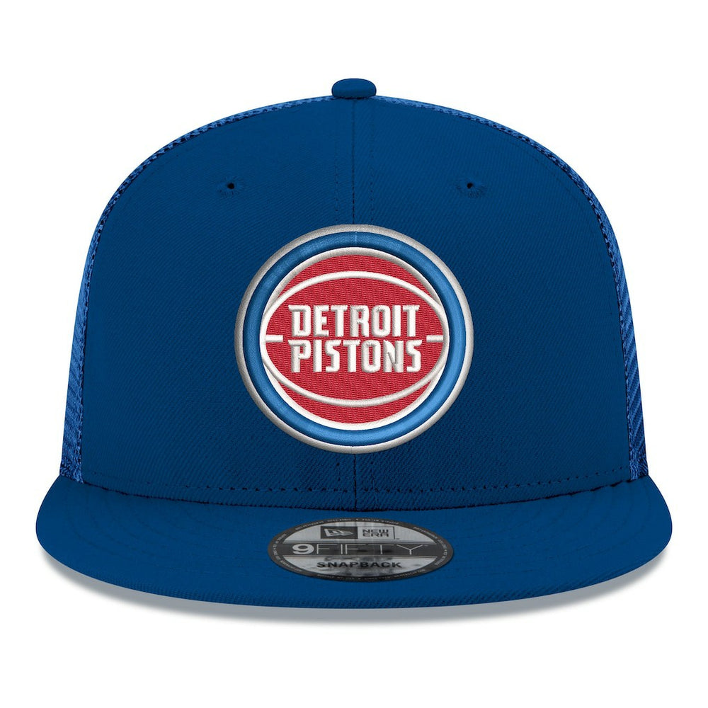 Detroit Pistons Core Logo Meshback 9FIFTY Snapback Hat Blue