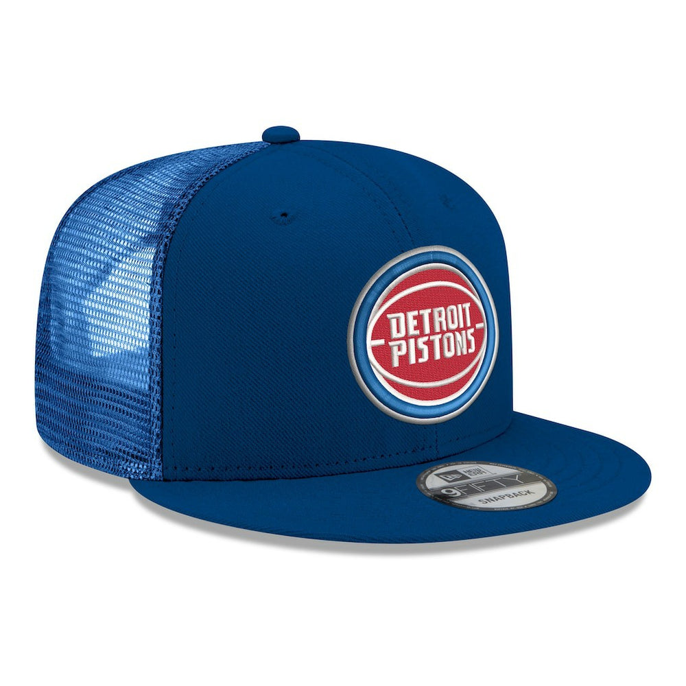 Detroit Pistons Core Logo Meshback 9FIFTY Snapback Hat Blue