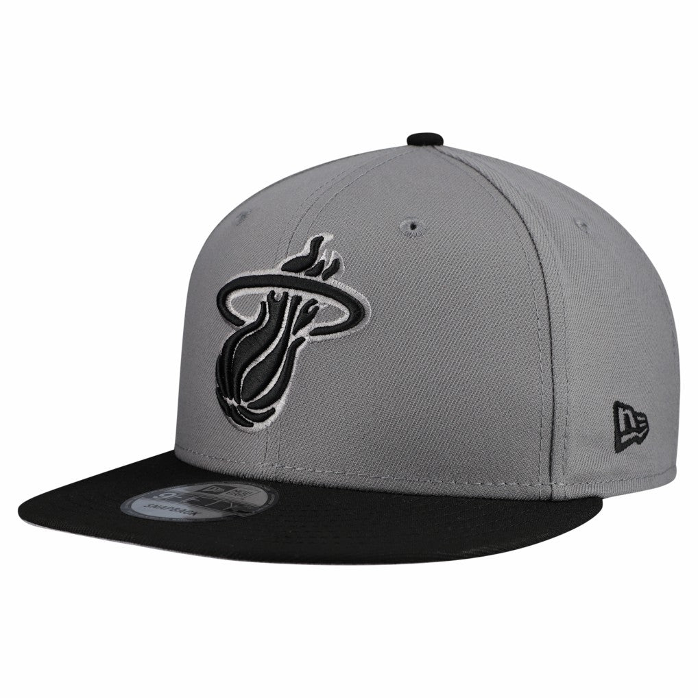 Miami Heat Core Logo Storm Gray Two-Tone 9FIFTY Snapback Hat Gray