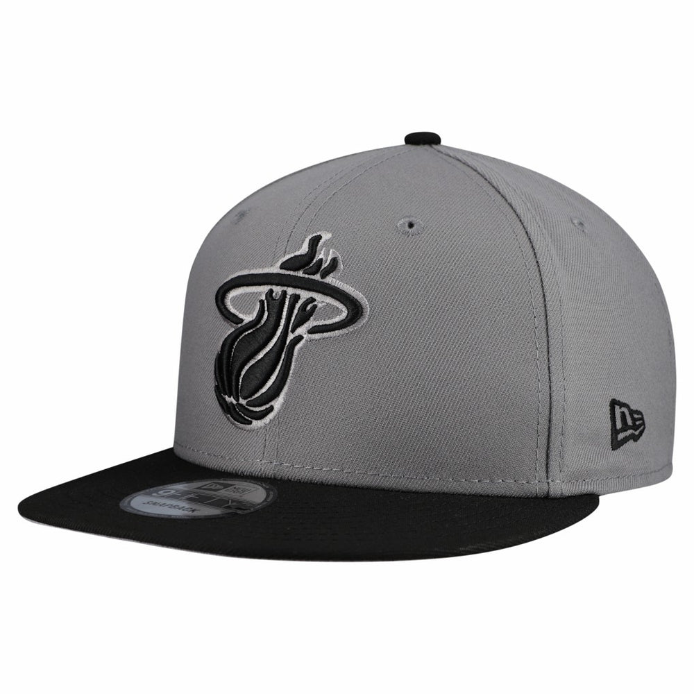Miami Heat Core Logo Storm Gray Two-Tone 9FIFTY Snapback Hat Gray