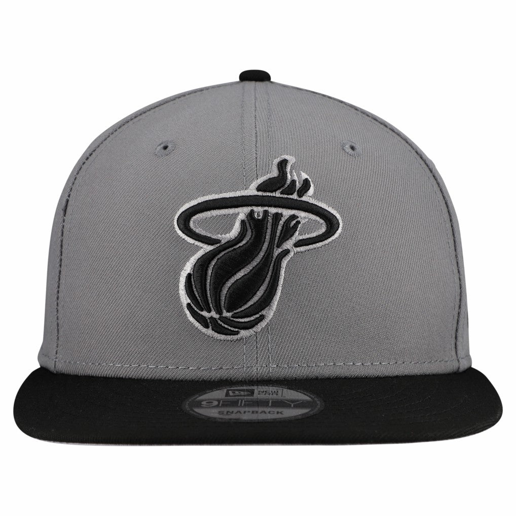 Miami Heat Core Logo Storm Gray Two-Tone 9FIFTY Snapback Hat Gray
