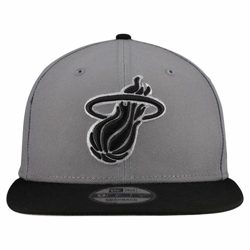 Miami Heat Core Logo Storm Gray Two-Tone 9FIFTY Snapback Hat Gray