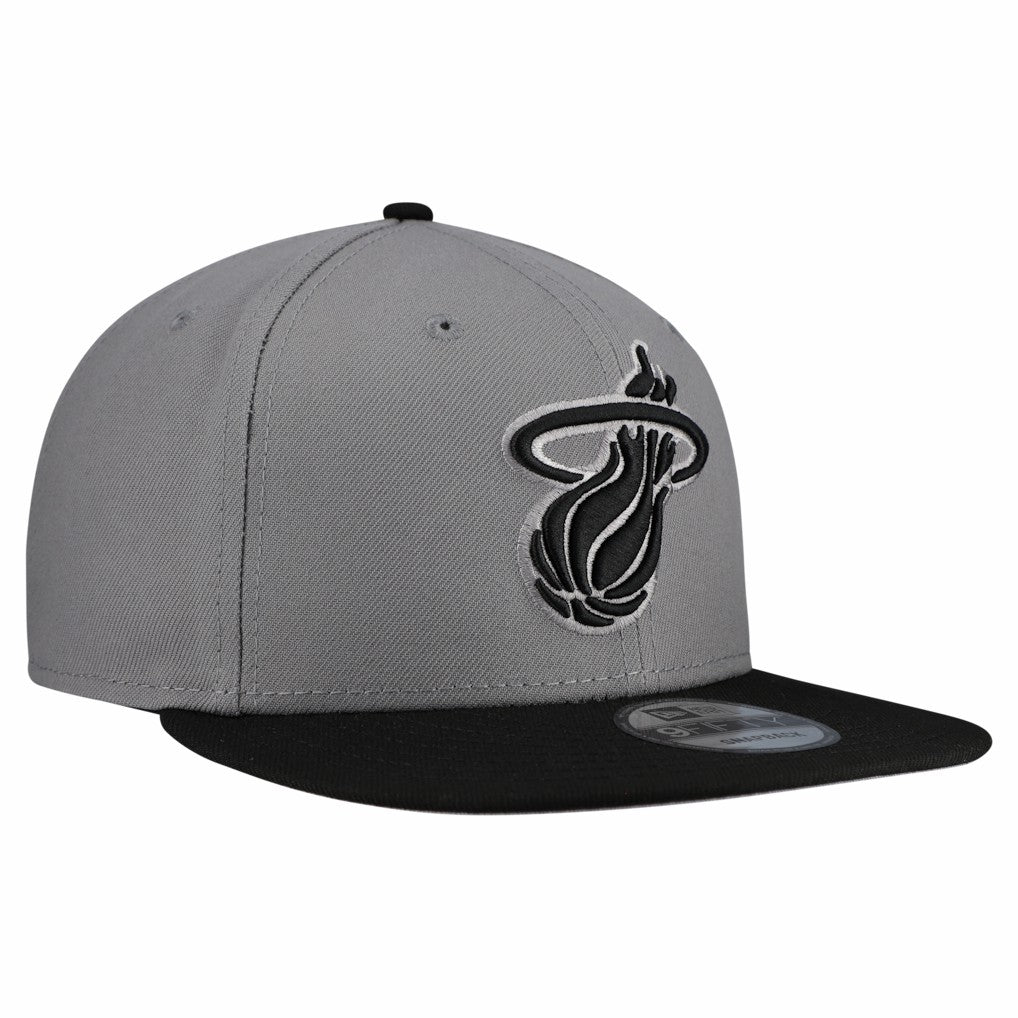 Miami Heat Core Logo Storm Gray Two-Tone 9FIFTY Snapback Hat Gray