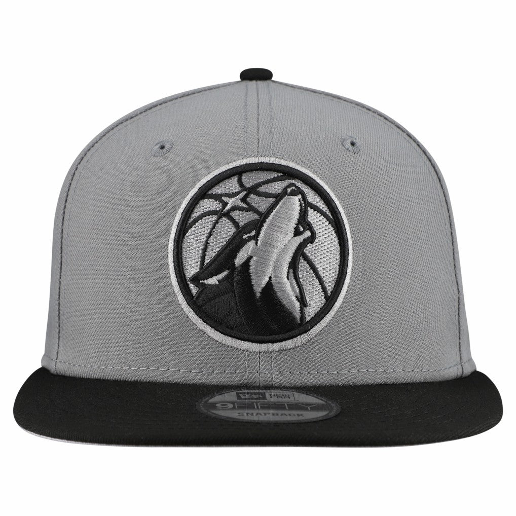 Minnesota Timberwolves Core Logo Storm Gray Two-Tone 9FIFTY Snapback Hat Gray