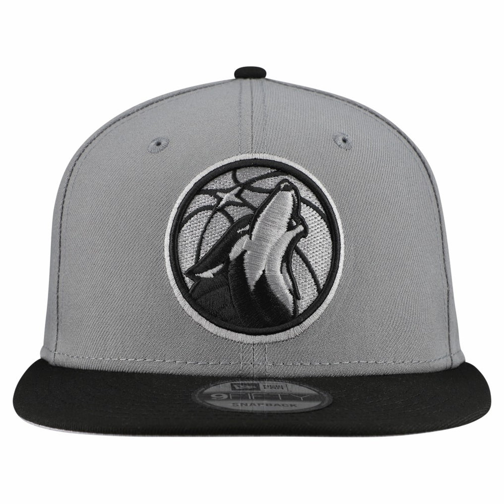 Minnesota Timberwolves Core Logo Storm Gray Two-Tone 9FIFTY Snapback Hat Gray