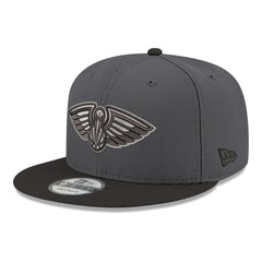 New Orleans Pelicans Logo 2-Tone 9FIFTY Snapback Hat Gray/Black