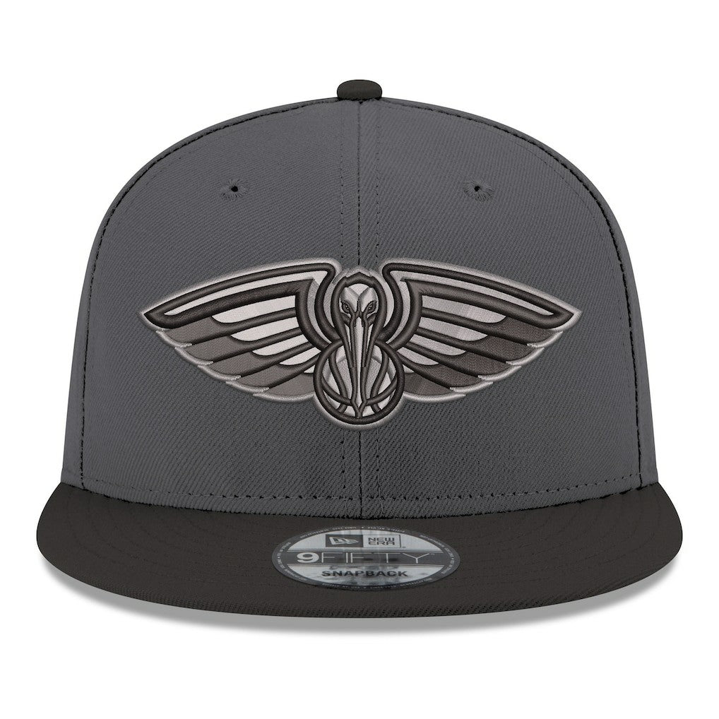 New Orleans Pelicans Logo 2-Tone 9FIFTY Snapback Hat Gray/Black