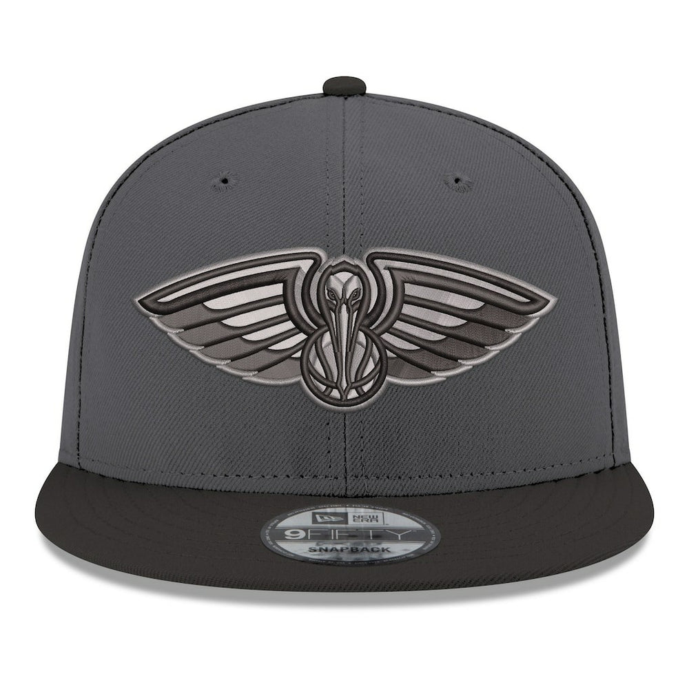 New Orleans Pelicans Logo 2-Tone 9FIFTY Snapback Hat Gray/Black