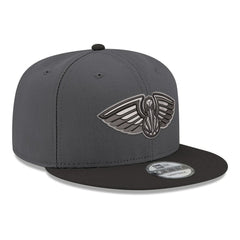 New Orleans Pelicans Logo 2-Tone 9FIFTY Snapback Hat Gray/Black