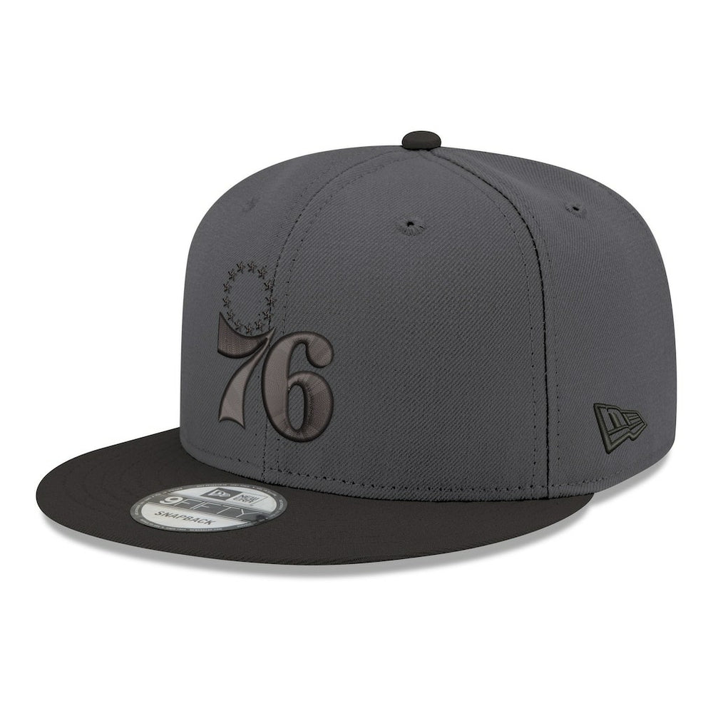 Philadelphia 76ers Logo 2-Tone 9FIFTY Snapback Hat Gray/Black