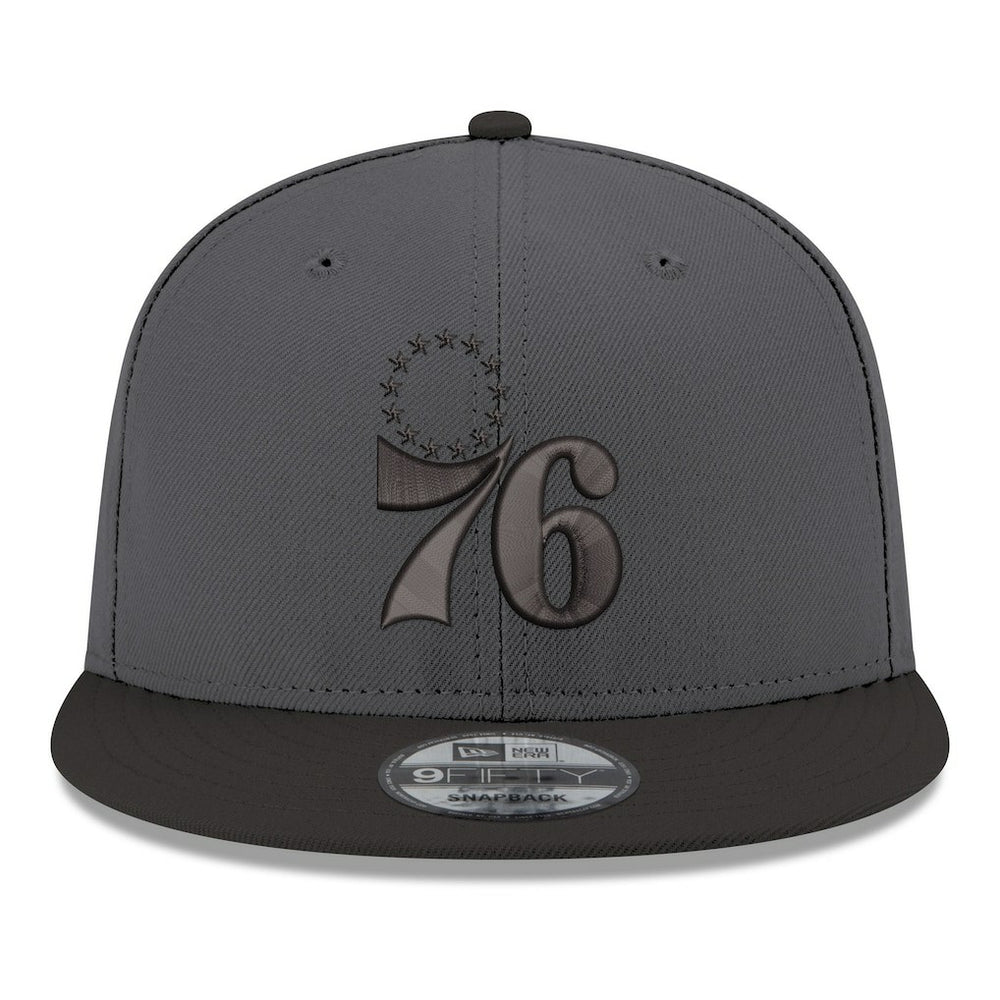 Philadelphia 76ers Logo 2-Tone 9FIFTY Snapback Hat Gray/Black