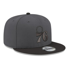 Philadelphia 76ers Logo 2-Tone 9FIFTY Snapback Hat Gray/Black