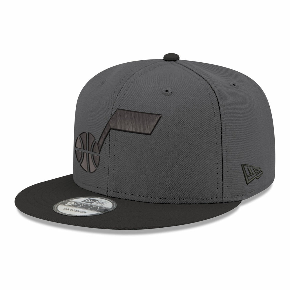 Utah Jazz Logo 2-Tone 9FIFTY Snapback Hat Gray/Black