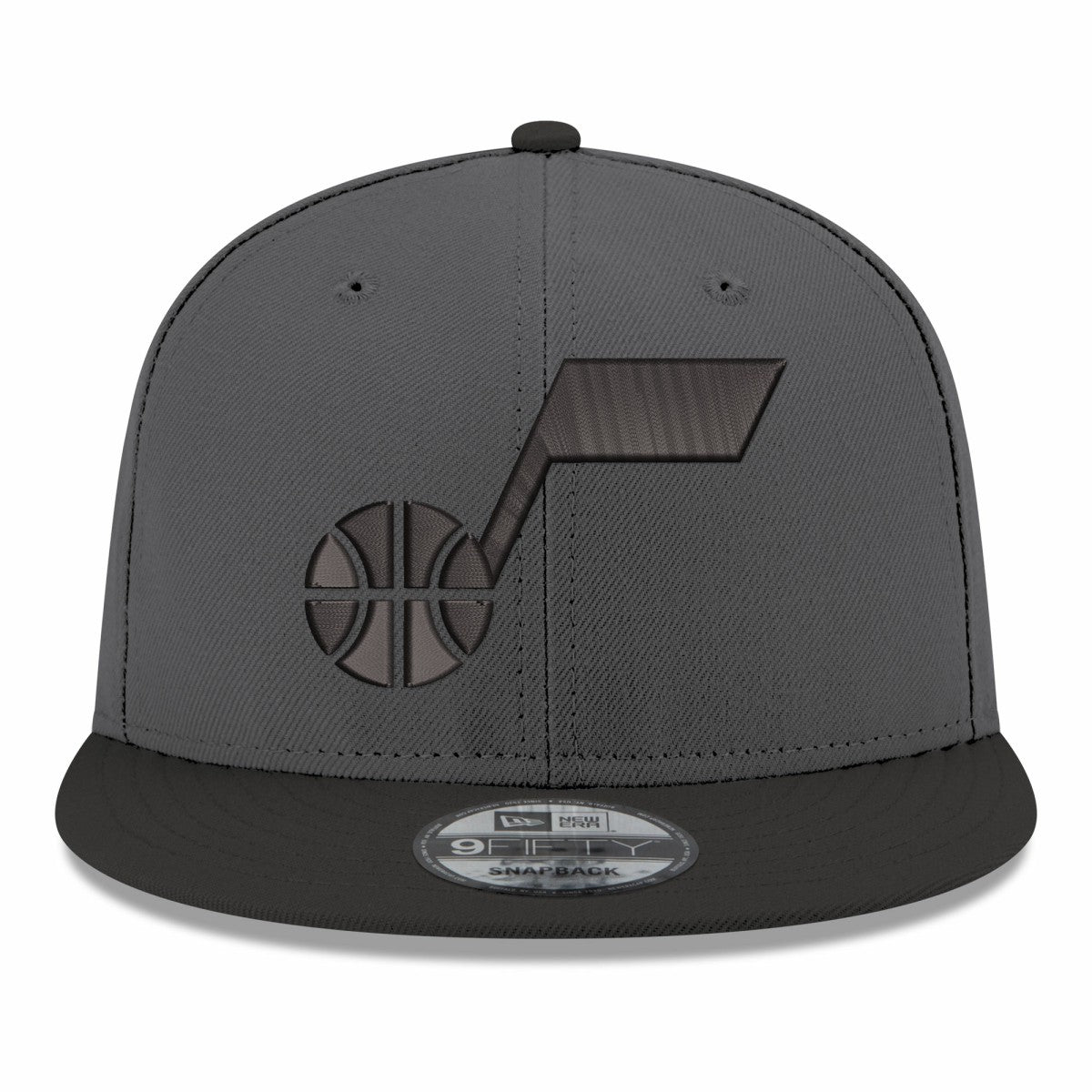 Utah Jazz Logo 2-Tone 9FIFTY Snapback Hat Gray/Black