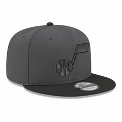 Utah Jazz Logo 2-Tone 9FIFTY Snapback Hat Gray/Black