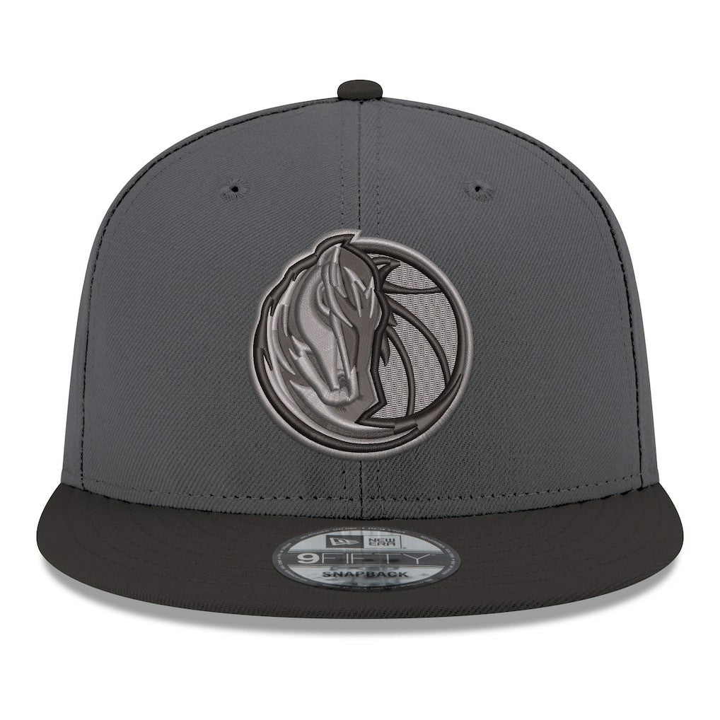 Dallas Mavericks Logo 2-Tone 9FIFTY Snapback Hat Gray/Black