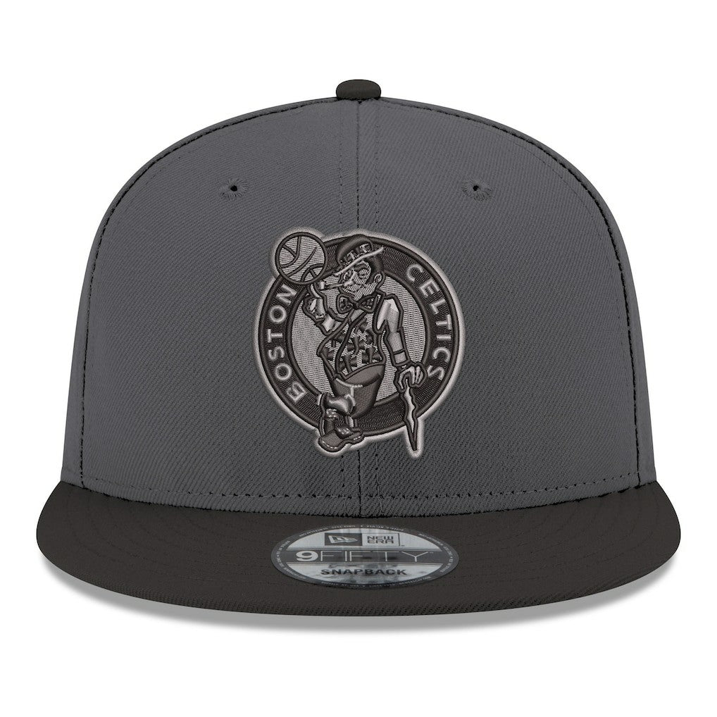 Boston Celtics Logo 2-Tone 9FIFTY Snapback Hat Gray/Black