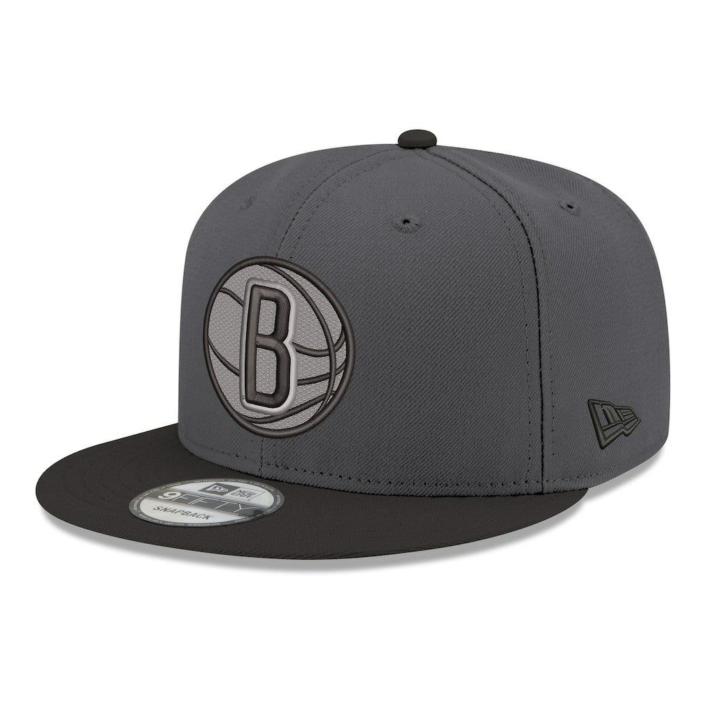 Brooklyn Nets Logo 2-Tone 9FIFTY Snapback Hat Gray/Black