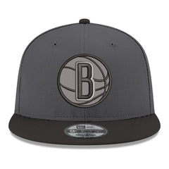 Brooklyn Nets Logo 2-Tone 9FIFTY Snapback Hat Gray/Black